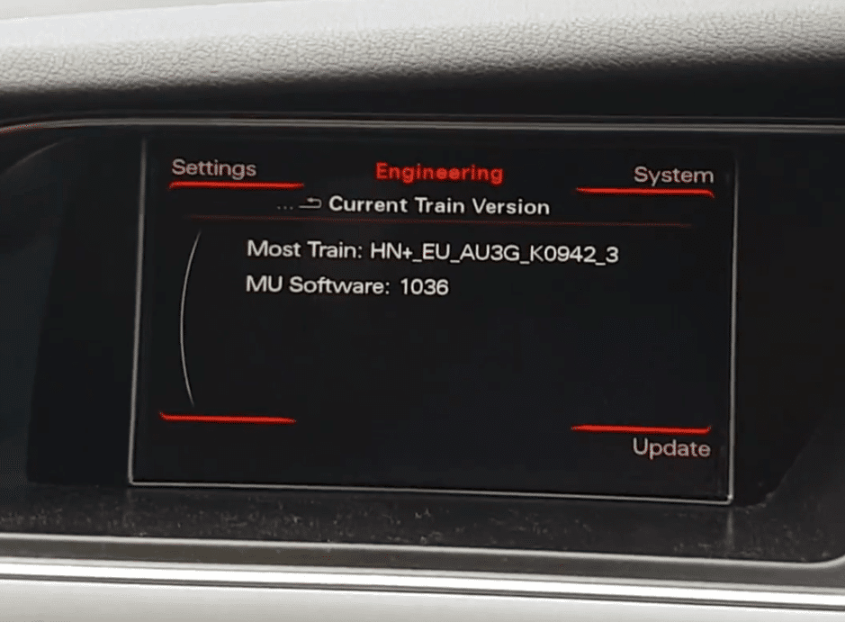 MMI 3G Engineering menu