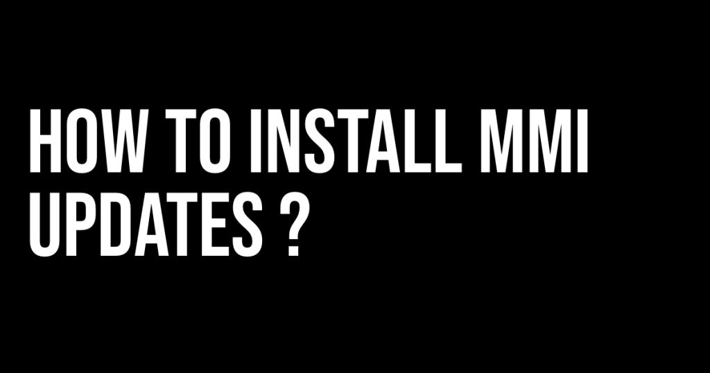 How to install mmi updates?